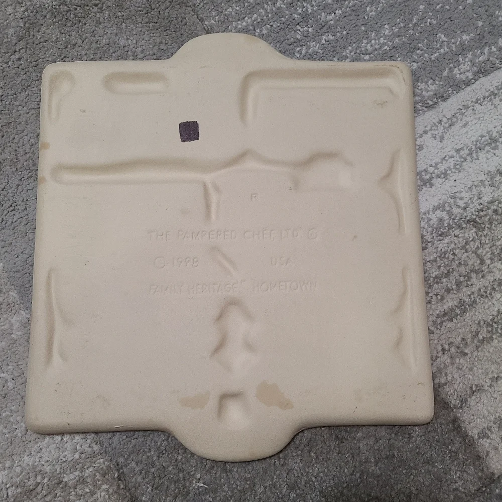 Vintage Pampered Chef One Gingerbread Hometown Train Family Heritage Stoneware